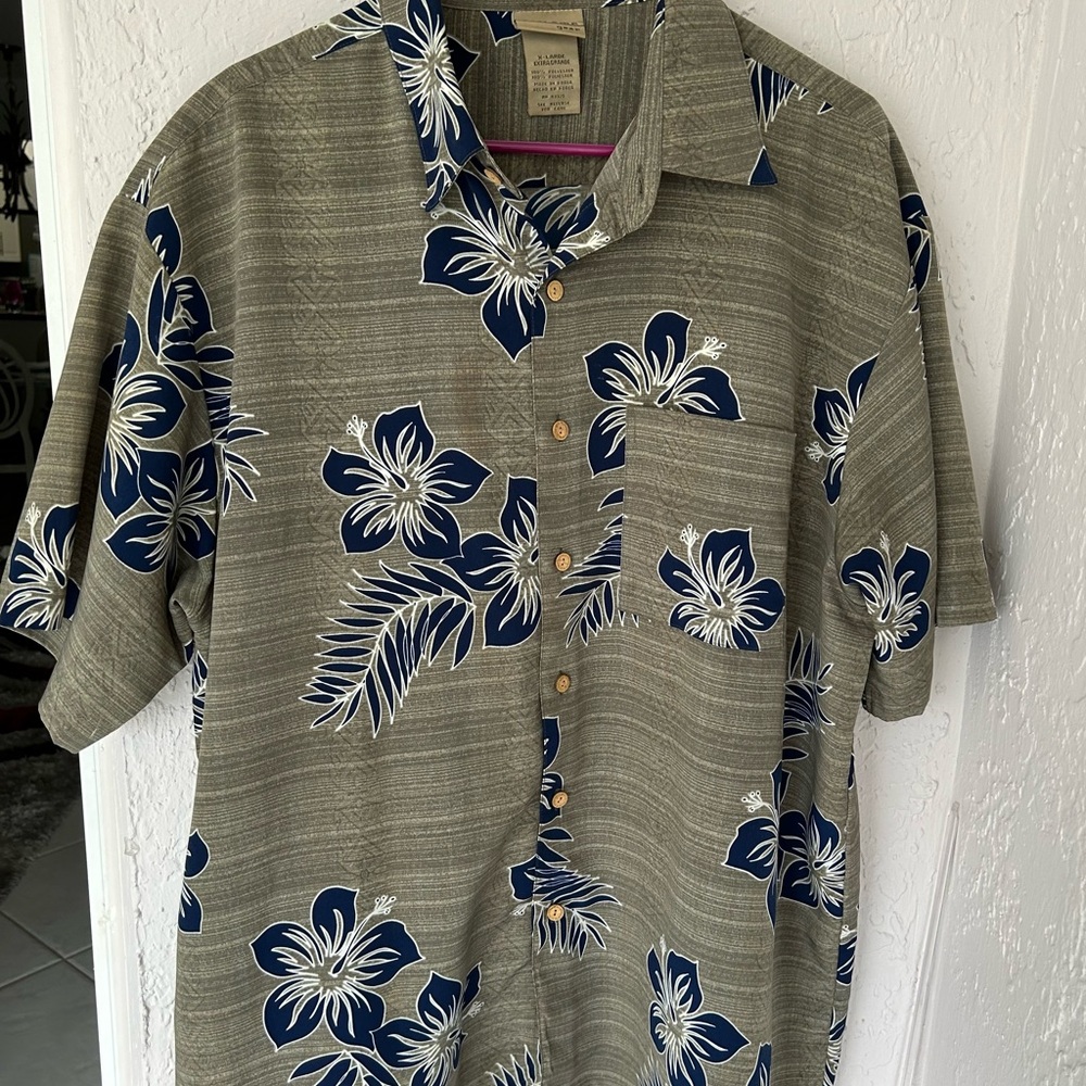 Men's Green Floral Shirt